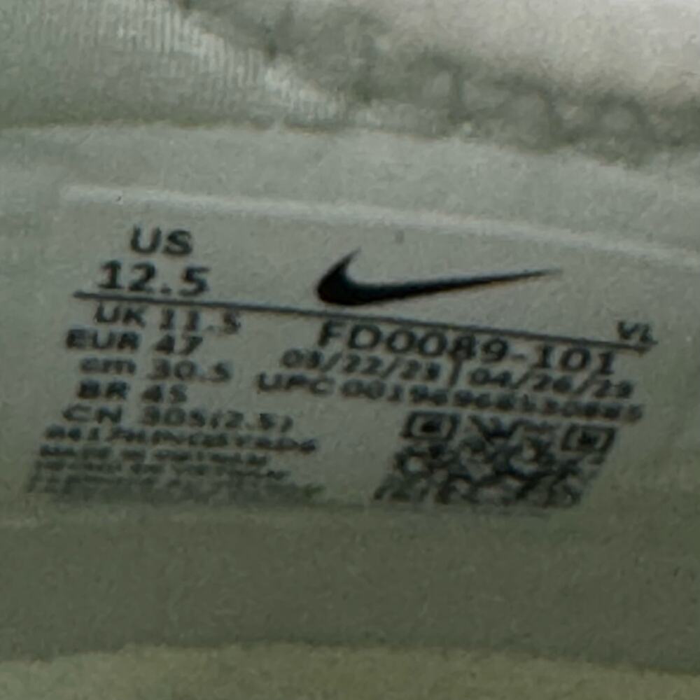 NEW Nike Huarache 9 Elite Low LAX Lacrosse White Cleats FD0089-101 Size 12.5 - Picture 5 of 6